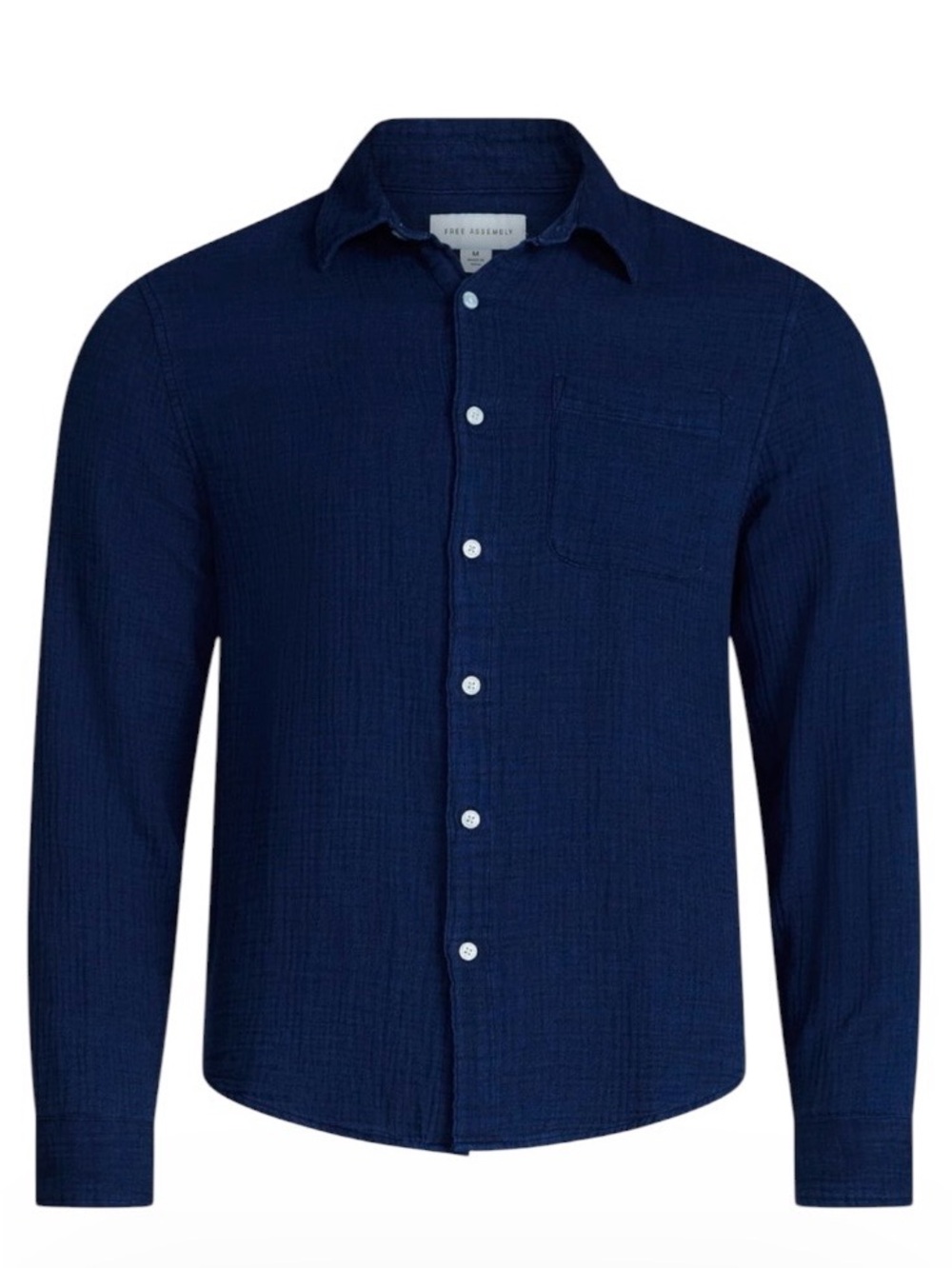 Button Front Double-Cloth Shirt for Men from Free Assembly